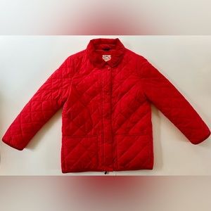 JCREW CREWCUTS red quilted jacket girls size 10
